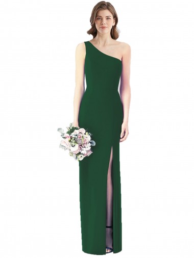Buy One Shoulder Chiffon Trumpet Bridesmaid Dress UK
