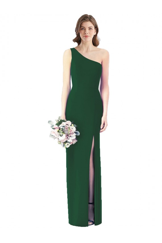 Buy One Shoulder Chiffon Trumpet Bridesmaid Dress UK