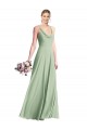 Buy Cowl Neck Criss Cross Back Chiffon Maxi Bridesmaid Dress UK
