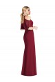 Buy Ruffle Cold-Shoulder Mermaid Chiffon Maxi Bridesmaid Dress UK