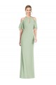 Buy Ruffle Cold-Shoulder Mermaid Chiffon Maxi Bridesmaid Dress UK