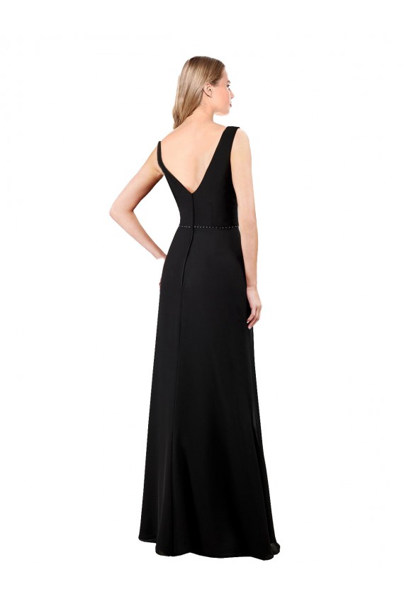 Buy V-Neckline Chiffon Bridesmaid Dress / Prom Dress with Draped Bodice UK