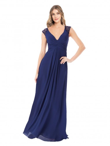 Buy Embroidered Keyhole Back Chiffon Bridesmaid Dress UK