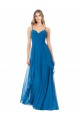 Buy Simple Sweetheart Chiffon Bridesmaid Dress with Cascading Overlay UK