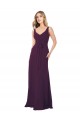 Buy Long Chiffon Bridesmaid Dress with Front Bow UK