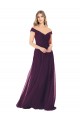 Buy Classic Off the Shoulder Draped Chiffon Bridesmaid Dress UK