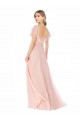 Buy Flutter Cap Sleeves Square Neck Ruffle Chiffon Bridesmaid Dress UK