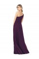 Buy One Shoulder Chiffon Bridesmaid Dress with Tie Belt UK