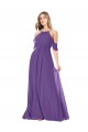 Buy Cold Shoulder Flutter Sleeves Chiffon Bridesmaid Dress UK