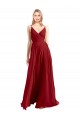 Buy A-Line Spaghetti Straps V-Neckline Chiffon Bridesmaid Dress Open Back UK