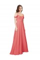 Buy Draped Off the Shoulder Straps Chiffon Bridesmaid Dress UK