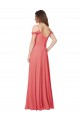 Buy Draped Off the Shoulder Straps Chiffon Bridesmaid Dress UK