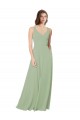 Buy A-Line Open Back Chiffon Bridesmaid Dress with Pockets UK