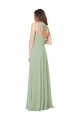 Buy A-Line Open Back Chiffon Bridesmaid Dress with Pockets UK