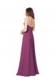 Buy Halter Neck Long Pleated Chiffon Bridesmaid Dress with Pockets UK