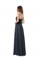 Buy Crossover Bodice Long Chiffon Bridesmaid Dress with Double Back Straps UK