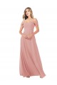 Buy Draped Shoulder Sash Back Chiffon Bridesmaid Dress UK