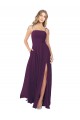 Buy Chiffon Bridesmaid Dress with Front Slit and Keyhole Back UK