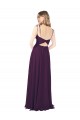 Buy Chiffon Bridesmaid Dress with Front Slit and Keyhole Back UK