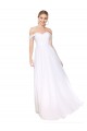 Buy Off the Shoulder Long Full Length Chiffon Bridesmaid Dress / Formal Prom Dress UK