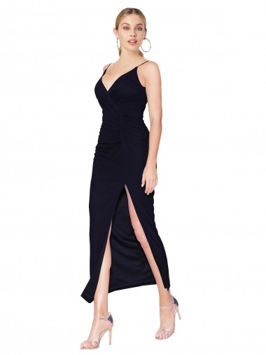 Buy Chiffon High Neck Spaghetti Straps Short Cocktail Bridesmaid Dress / Formal Prom Dress UK