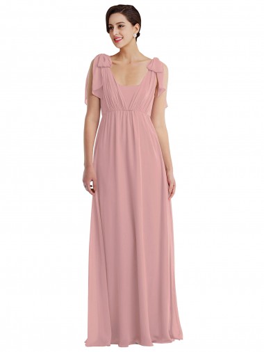 Buy Empire Waist Long Halter Maxi Bridesmaid Dress UK