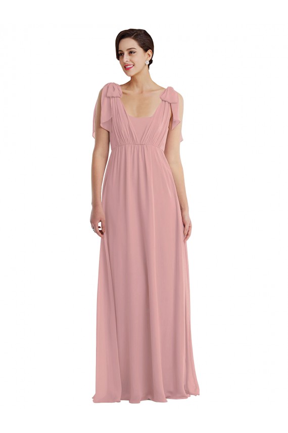 Buy Empire Waist Long Halter Maxi Bridesmaid Dress UK