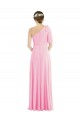 Buy Bow One Shoulder Flounce Sleeve Maxi Bridesmaid Dress UK