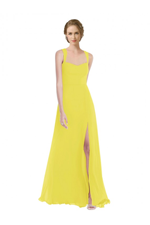 Buy Wide Strap Sweetheart Maxi Bridesmaid Dress UK