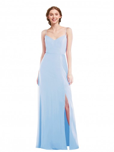 Buy Tie Back Cutout Maxi Formal Bridesmaid Dress with Front Slit UK
