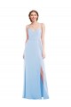 Buy Tie Back Cutout Maxi Formal Bridesmaid Dress with Front Slit UK