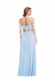 Buy Tie Back Cutout Maxi Formal Bridesmaid Dress with Front Slit UK