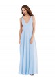 Buy Deep V-Neck Chiffon Maxi Bridesmaid Dress UK