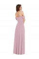Buy Off the Shoulder Draped Sleeve Maxi Bridesmaid Dress with Front Slit UK