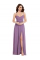 Buy Wrap Bodice Maxi Bridesmaid Dress with Front Slit UK