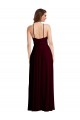 Buy Halter Spaghetti Straps Maxi Bridesmaid Dress with Front Slit UK