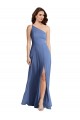 Buy One Shoulder Full Length Maxi Formal Bridesmaid Dress with Flirty Slit UK