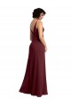 Buy Notched Neckline Empire Waist Chiffon Slip Bridesmaid Dress UK