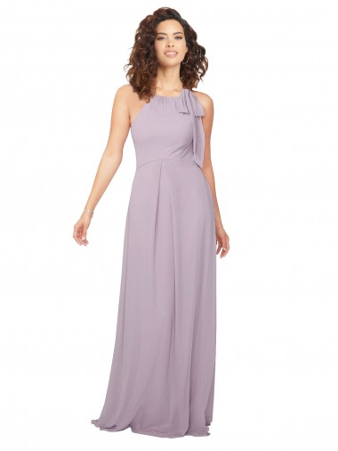 Buy Halter Neck Bridesmaid Dress with Bow UK