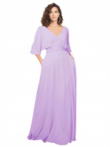 Buy Chiffon Bridesmaid Dress with Ruched Waist UK