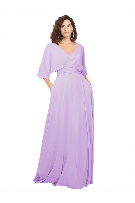 Buy Chiffon Bridesmaid Dress with Ruched Waist UK
