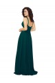 Buy Tied Bodice Sweetheart V-Neck Chiffon Bridesmaid Dress UK