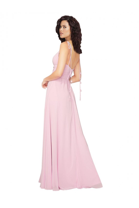 Buy Chiffon Bridesmaid Dress with Tassel Straps UK