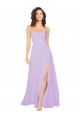 Buy Draped Sweetheart Long Chiffon Bridesmaid Dress with Front Slit UK