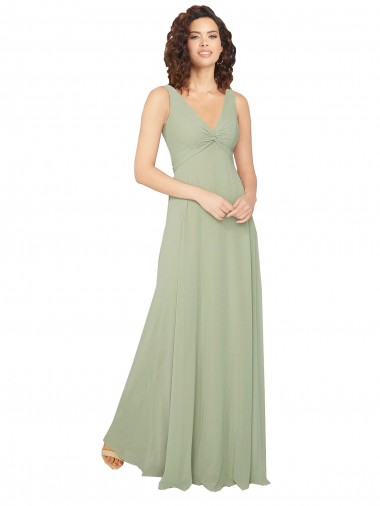 Buy Knotted Bodice Chiffon Bridesmaid Dress UK
