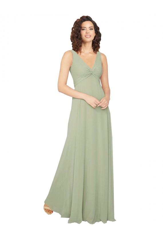 Buy Knotted Bodice Chiffon Bridesmaid Dress UK