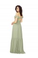 Buy Ruched Keyhole Back Boho Chiffon Bridesmaid Dress UK