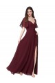 Buy Chiffon Flutter Sleeve Sweetheart Bridesmaid Dress UK