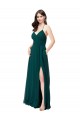 Buy Chiffon Bridesmaid Dress with Draped Surplice Bodice UK