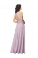 Buy High-Halter Chiffon Bridesmaid Dress with Keyhole Cowl Back UK